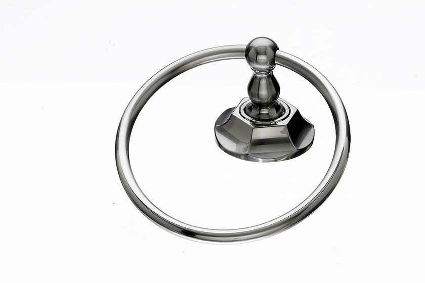 Topknobs ED5BSNB Towel Ring with Hex Detail in Brushed Satin Nickel-DirectSinks