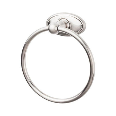 Top Knobs Edwardian Bath Ring - Oval Backplate in Brushed Satin Nickel-DirectSinks