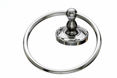 Ed5Bsne Towel Ring With Ribbon & Reed Detail In Brushed Satin Nickel-DirectSinks