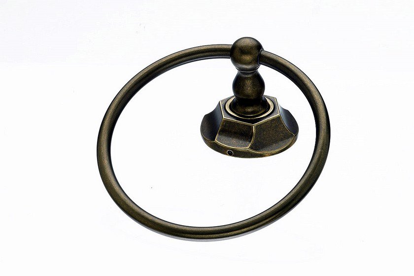 Topknobs ED5GBZB Towel Ring with Hex Detail in German Bronze-DirectSinks