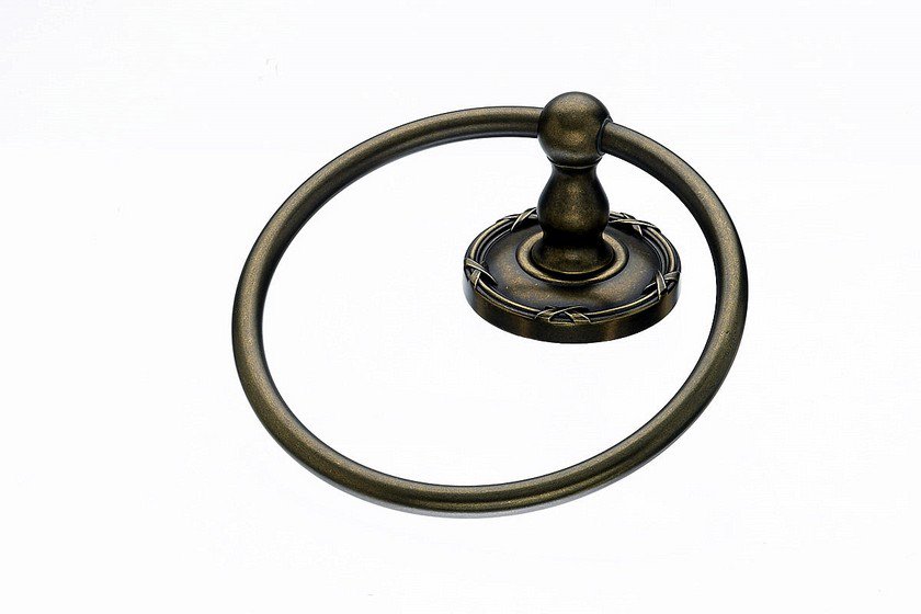 Topknobs ED5GBZE Towel Ring with Ribbon & Reed Detail in German Bronze-DirectSinks