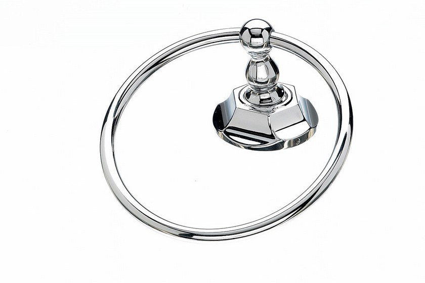 Topknobs ED5PCB Towel Ring with Hex Detail in Polished Chrome-DirectSinks