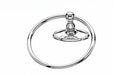 Topknobs ED5PCC Towel Ring with Oval Backplate in Polished Chrome-DirectSinks