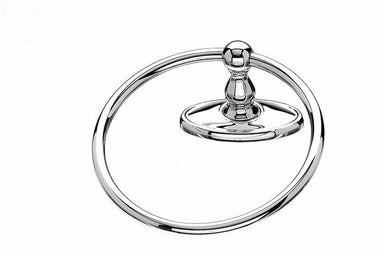 Topknobs ED5PCC Towel Ring with Oval Backplate in Polished Chrome-DirectSinks