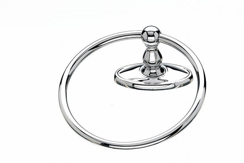 Topknobs ED5PCC Towel Ring with Oval Backplate in Polished Chrome-DirectSinks