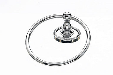 Topknobs ED5PCF Towel Ring with Rope Detail in Polished Chrome-DirectSinks