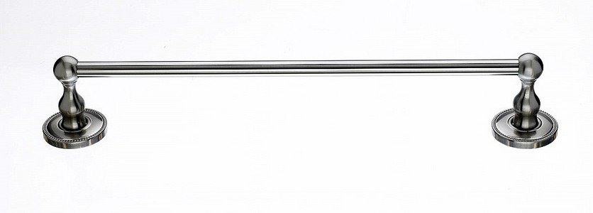 18" Single Towel Bar With Beaded Detail In Brushed Satin Nickel-DirectSinks