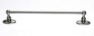 18" Single Towel Bar With Oval Backplate In Brushed Satin Nickel-DirectSinks