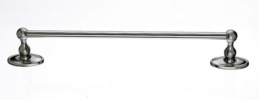 18" Single Towel Bar With Oval Backplate In Brushed Satin Nickel-DirectSinks