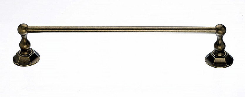 Topknobs ED6GBZB 18" Single Towel Bar with Hex Detail in German Bronze-DirectSinks