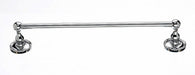 18" Single Towel Bar With Ribbon & Reed Detail In Polished Chrome-DirectSinks