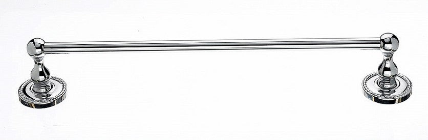 Ed6Pcf 18" Single Towel Bar With Rope Detail In Polished Chrome-DirectSinks