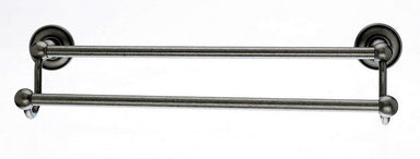 Topknobs ED7APD 18" Smooth Double Towel Bar in Antique Pewter-DirectSinks