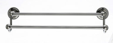 18" Double Towel Bar With Beaded Detail In Brushed Satin Nickel-DirectSinks
