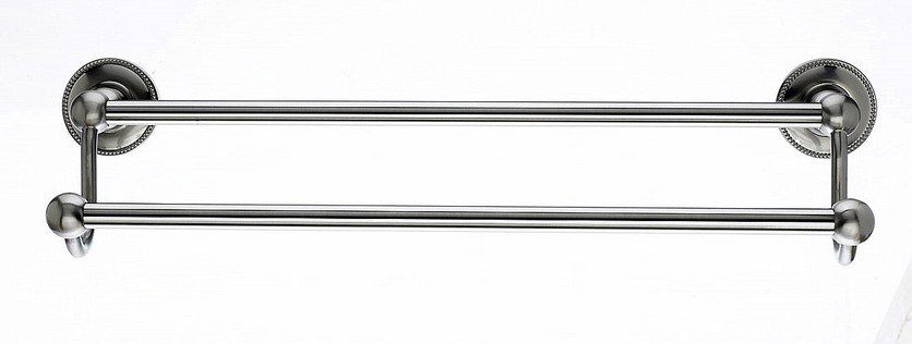 18" Double Towel Bar With Beaded Detail In Brushed Satin Nickel-DirectSinks