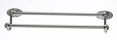 18" Double Towel Bar With Oval Backplate In Brushed Satin Nickel-DirectSinks