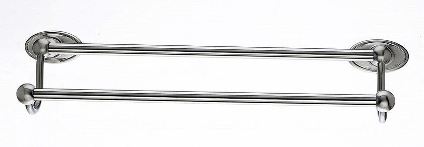 18" Double Towel Bar With Oval Backplate In Brushed Satin Nickel-DirectSinks
