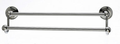 Topknobs ED7BSND 18" Smooth Double Towel Bar in Brushed Satin Nickel-DirectSinks