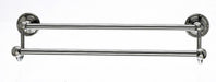 18" Double Towel Bar With Ribbon & Reed Detail In Brushed Satin Nickel-DirectSinks