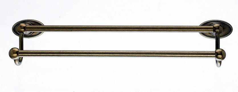 Ed7Gbzc 18" Double Towel Bar With Oval Backplate In German Bronze-DirectSinks