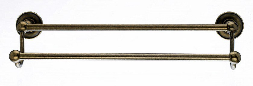 Topknobs ED7GBZD 18" Smooth Double Towel Bar in German Bronze-DirectSinks