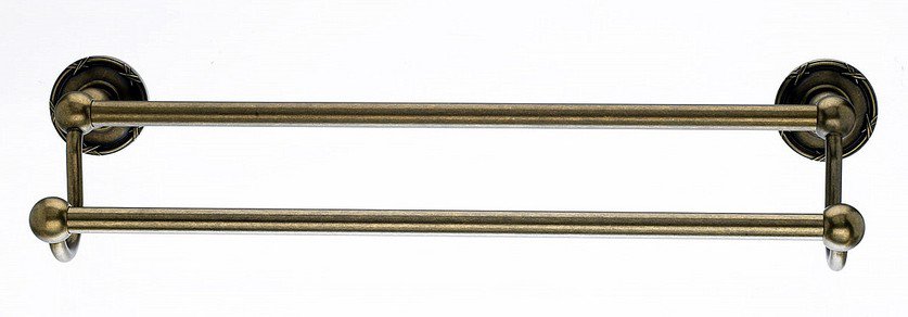 18" Double Towel Bar With Ribbon & Reed Detail In German Bronze-DirectSinks
