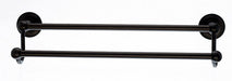 Topknobs ED7ORBD 18" Smooth Double Towel Bar in Oil Rubbed Bronze-DirectSinks