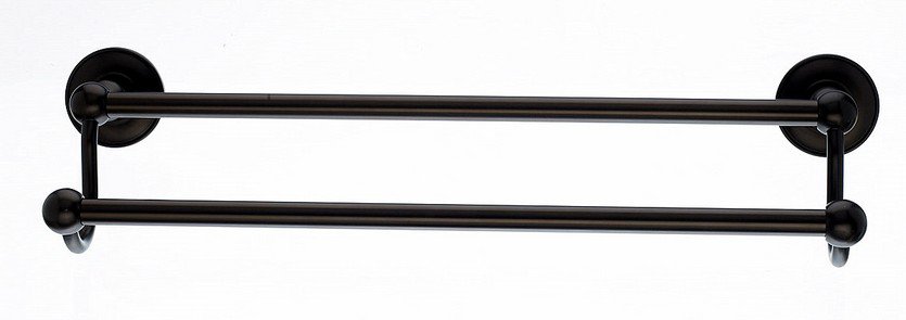 Topknobs ED7ORBD 18" Smooth Double Towel Bar in Oil Rubbed Bronze-DirectSinks