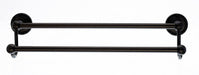 18" Double Towel Bar With Ribbon & Reed Detail In Oil Rubbed Bronze-DirectSinks