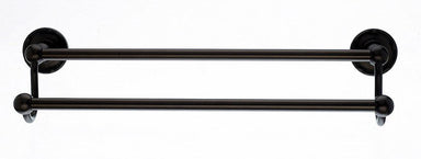 18" Double Towel Bar With Ribbon & Reed Detail In Oil Rubbed Bronze-DirectSinks