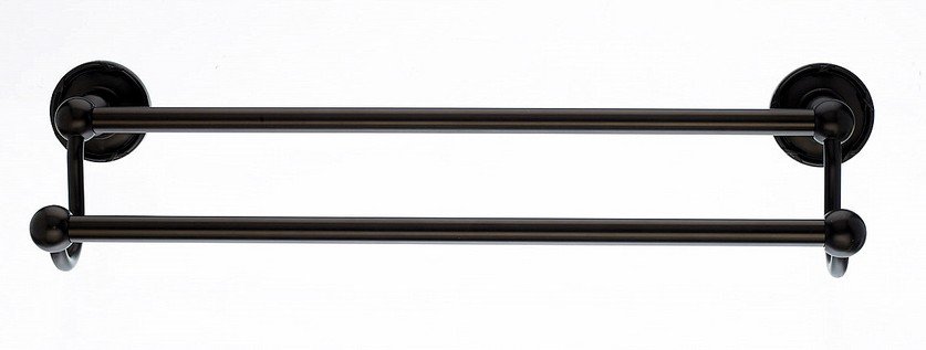 18" Double Towel Bar With Ribbon & Reed Detail In Oil Rubbed Bronze-DirectSinks