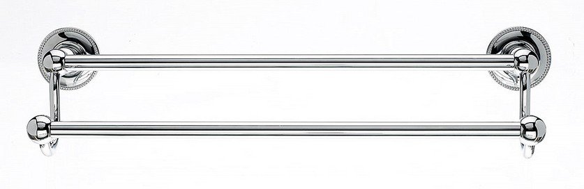 Ed7Pca 18" Double Towel Bar With Beaded Detail In Polished Chrome-DirectSinks