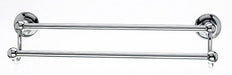 Topknobs ED7PCD 18" Smooth Double Towel Bar in Polished Chrome-DirectSinks