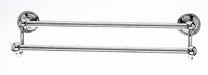 18" Double Towel Bar With Ribbon & Reed Detail In Polished Chrome-DirectSinks