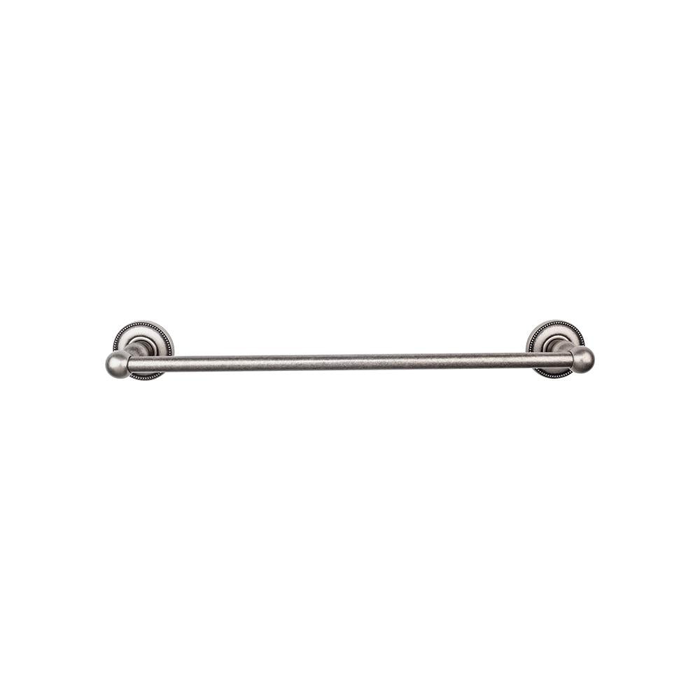 Top Knobs Edwardian Single Bath Towel Bar - Beaded Backplate-DirectSinks