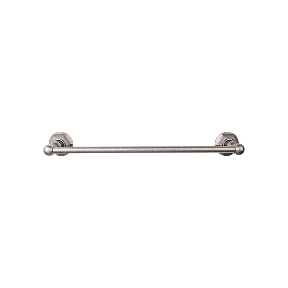 Top Knobs Edwardian Single Bath Towel Bar - Hex Backplate-DirectSinks