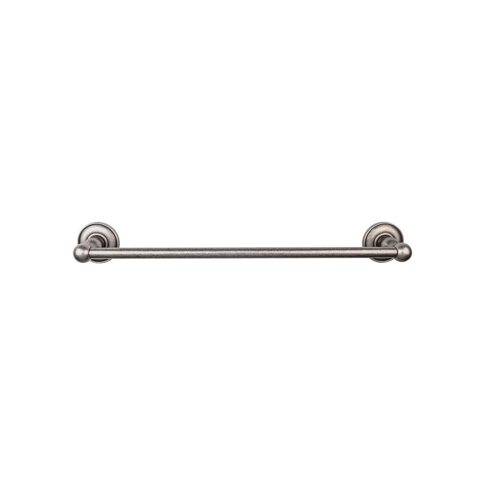 Top Knobs Edwardian Single Bath Towel Bar - Plain Backplate-DirectSinks