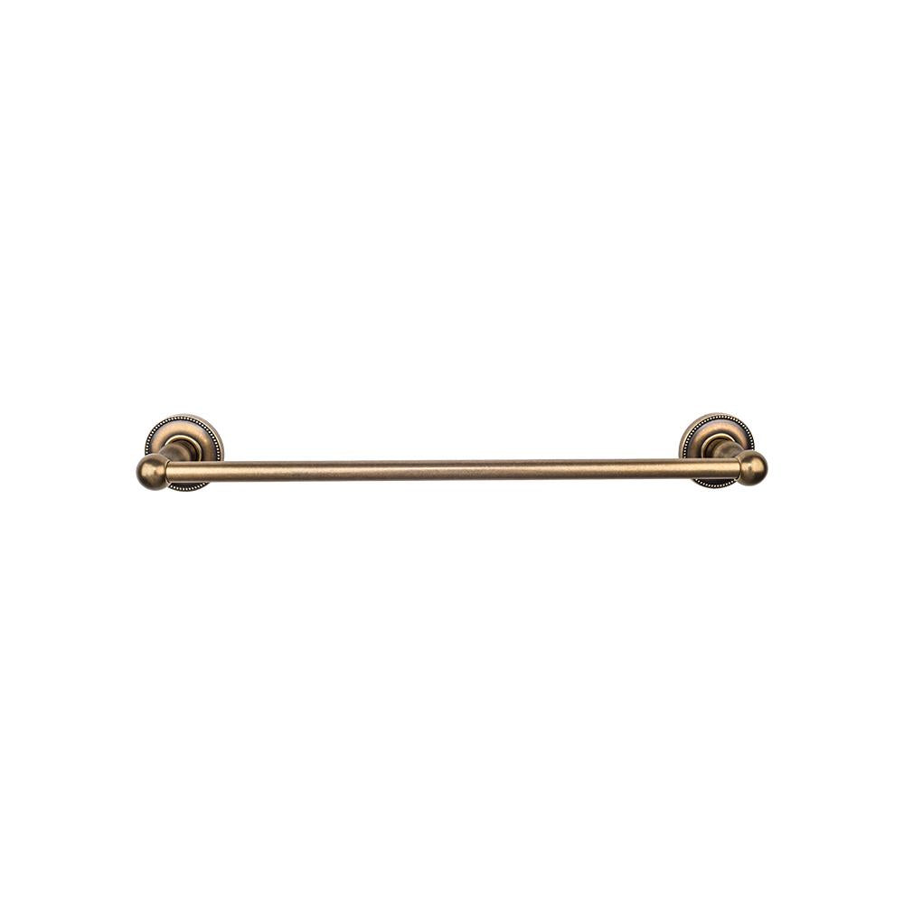 Top Knobs Edwardian Single Bath Towel Bar - Beaded Backplate-DirectSinks