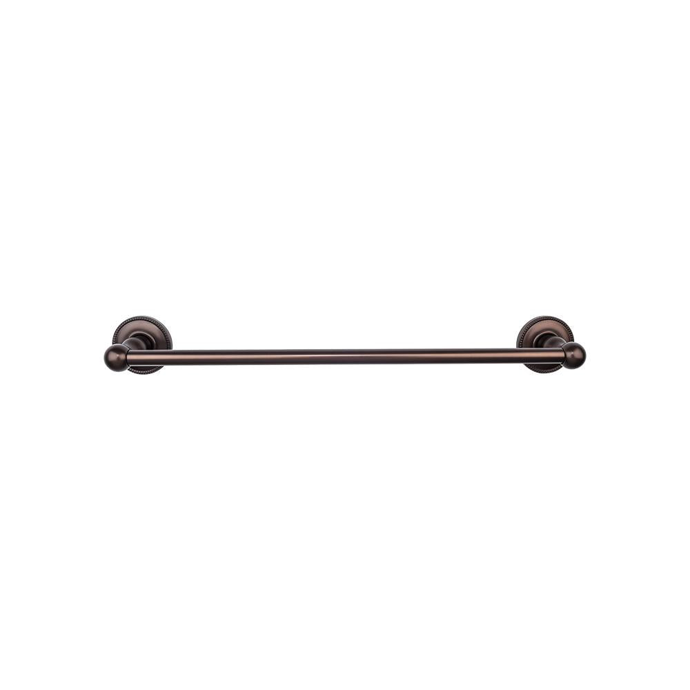 Top Knobs Edwardian Single Bath Towel Bar - Beaded Backplate-DirectSinks