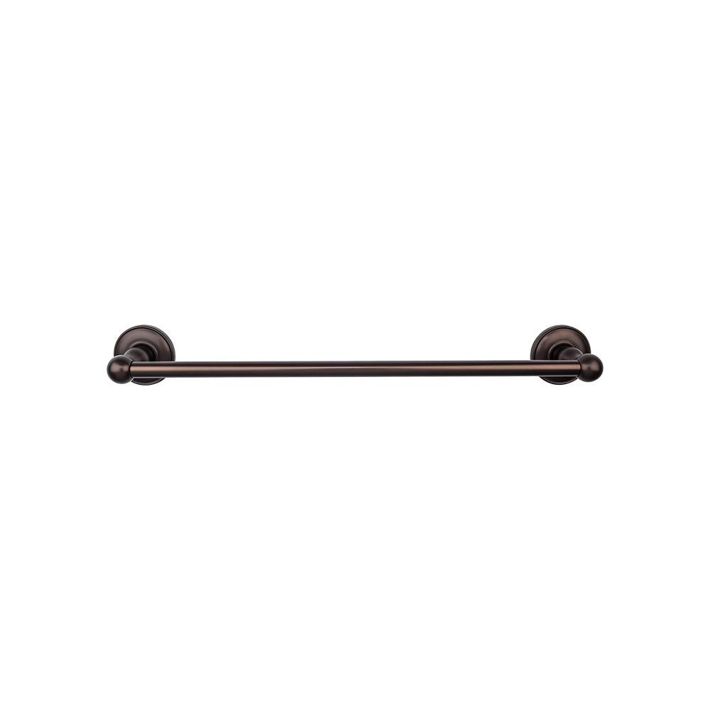 Top Knobs Edwardian Single Bath Towel Bar - Plain Backplate-DirectSinks