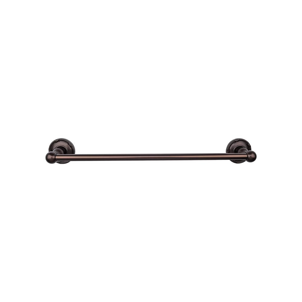 Top Knobs Edwardian Single Bath Towel Bar - Ribbon Backplate-DirectSinks