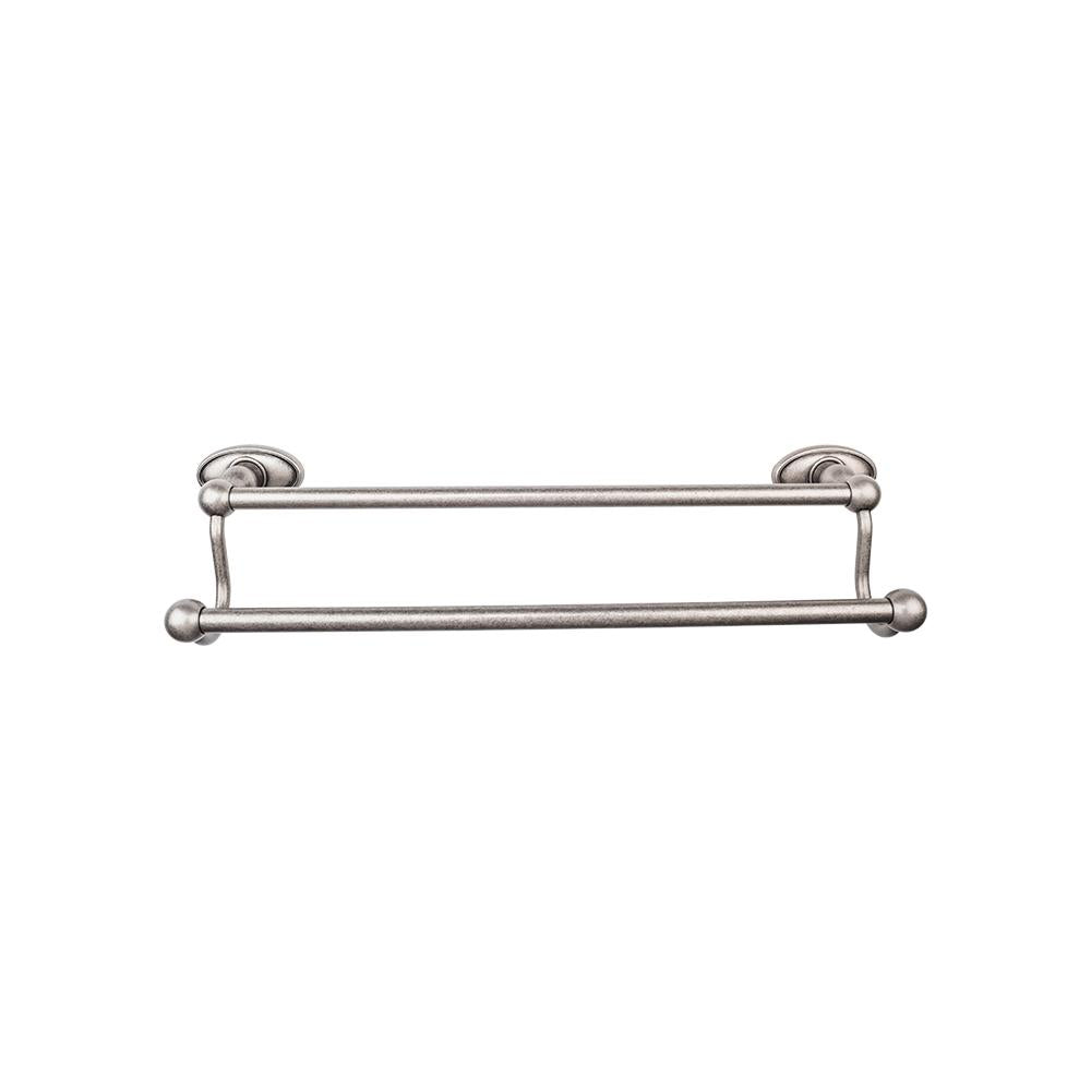 Top Knobs Edwardian Double Bath Towel Bar - Oval Backplate-DirectSinks