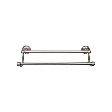 Top Knobs Edwardian Double Bath Towel Bar - Ribbon Backplate-DirectSinks