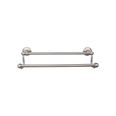 Top Knobs Edwardian Double Bath Towel Bar - Plain Backplate-DirectSinks