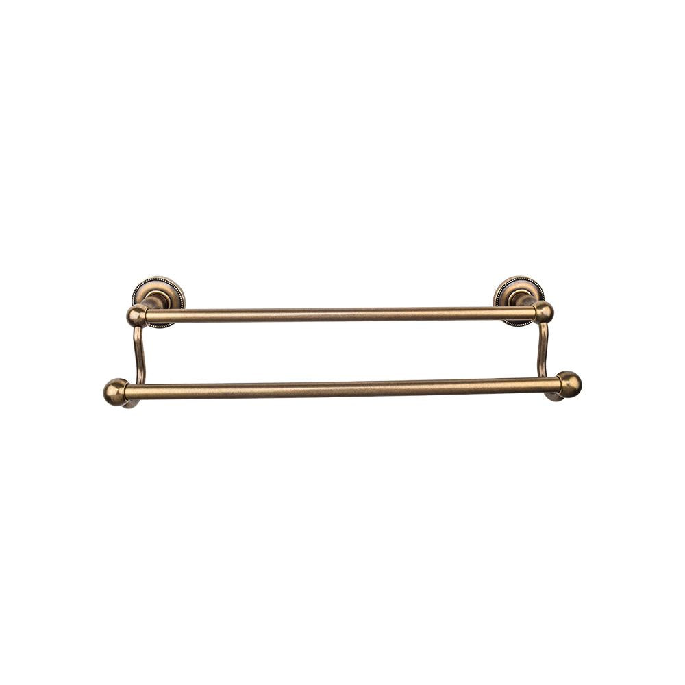 Top Knobs Edwardian Double Bath Towel Bar - Beaded Backplate-DirectSinks