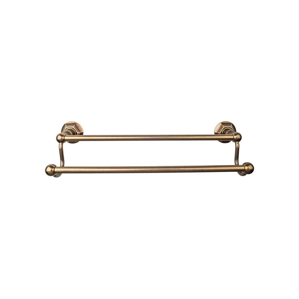Top Knobs Edwardian Double Bath Towel Bar - Hex Backplate-DirectSinks