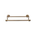 Top Knobs Edwardian Double Bath Towel Bar - Plain Backplate-DirectSinks