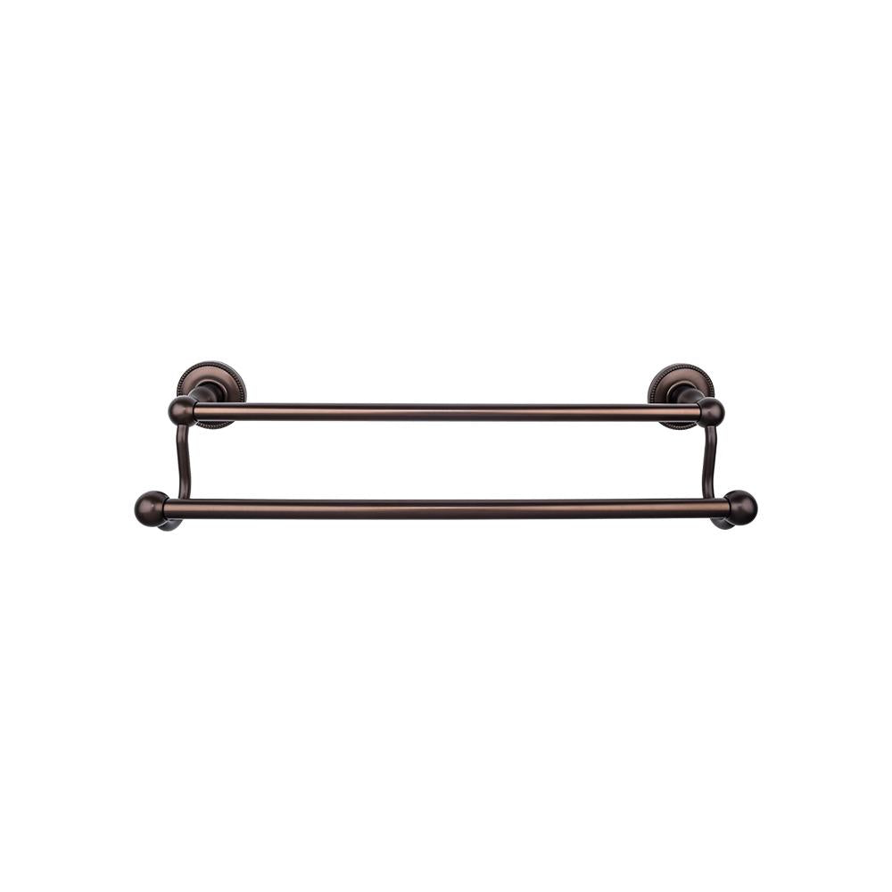 Top Knobs Edwardian Double Bath Towel Bar - Beaded Backplate-DirectSinks
