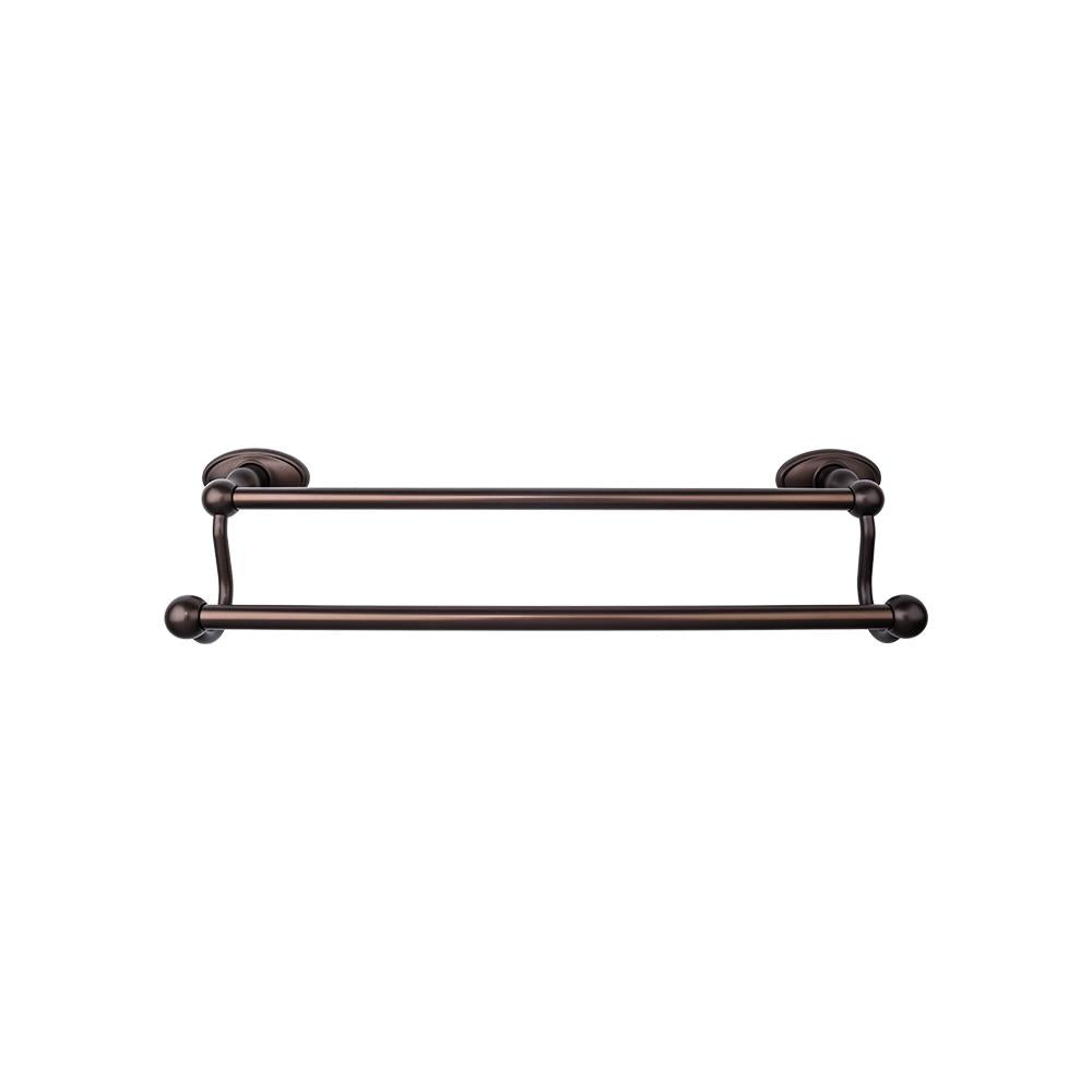 Top Knobs Edwardian Double Bath Towel Bar - Oval Backplate-DirectSinks
