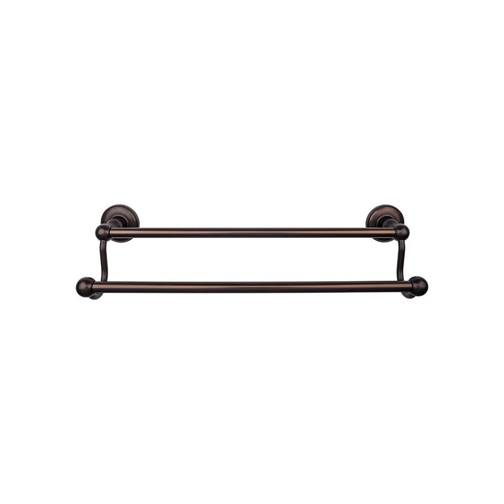 Top Knobs Edwardian Double Bath Towel Bar - Plain Backplate-DirectSinks